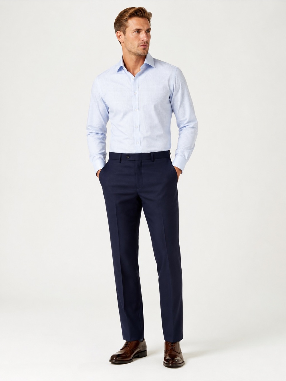 Ralph Lauren Men’s Classic Fit UltraFlex Stretch Dress Pants Navy 40W x 30L